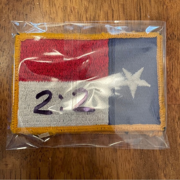 VTG 2 Retro Texas Flag Sew On Patch Appliqué 3.25”x2.25” Red White Blue 2:2 Gift - Picture 6 of 6
